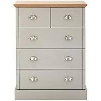 Kendal Grey & Oak Country Style Bedroom Furniture - Bedside, Chests, Wardrobes