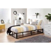 GFW Black Metal Frame Urban Design Platform Bed - 4ft, 4ft6 Double & 5ft Kingsize