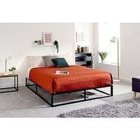 PLATFORM BED FRAME METAL 4FT SMALL DOUBLE 4FT6 DOUBLE 5FT KING SIZE BED BLACK