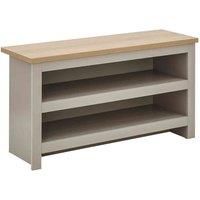 LANCASTER SIMPLE 2 TIER SHOE CABINET RACK STORAGE BENCH SHELF CUPBOARD GREY