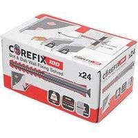 Corefix PLUS30 Heavy Duty TV bracket / Wall Mount Plasterboard Fixing 24 Pack