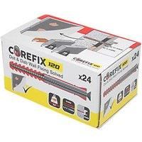 Corefix 120 Heavy Duty Dot & Dab Wall Plasterboard Fixing for TVs, Cabinets, Radiators, & Shelving 24 Box