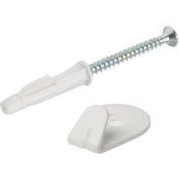 COREFIX ONE Wall Hook, Medium Duty Universal Picture Hooks, Wall Hooks for Hanging Frames or Canvas onto Masonry Walls, Timber & Plasterboard. Plasterboard Fixings Kit for Frame Hangers. (White)