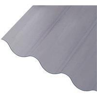 Clear PVC Corrugated Roofing sheet (L)2.5m (W)950mm (T)0.8mm