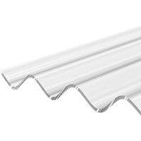 Corrapol Clear Polycarbonate Corrugated Roofing sheet (L)2m (W)950mm (T)1mm