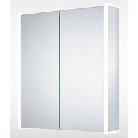 Illuminated Bathroom Mirror Cabinet with Bluetooth  660 x 700mm  Sensio Ainsley