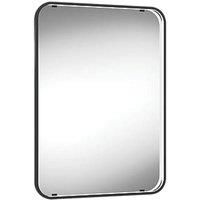 Black LED Bathroom Mirror with Demister  700 x 500mm  Sensio Aspect