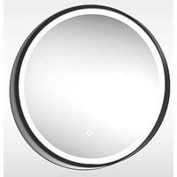 Sensio Lighting Dawn LED Bathroom Mirror, Round, Black Trim