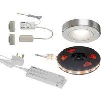Sensio Pantry Stainless Steel Effect Mains-Powered Led Variable White Cabinet Strip Light Ip20