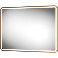 Sensio Frontier LED Bathroom Mirror CCT Brushed 800 x 600mm in Brass Mirrored Glass