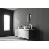 Sensio Fern Non-Illuminated Bathroom Mirror 600 x 400mm in Brass Mirrored Glass