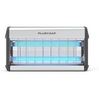 INSECT-O-CUTOR PlusZap Electric Fly Killer - Mosquito Control - Powerful Killing Grid - Pre Installed UV Lamps - Catch Tray - Zap Kill Trap - Flying Insects - 30W Aluminium - 3rd gen