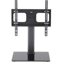 TTAP TT64F 550 mm TV Stand with Bracket - Black Glass & Metal