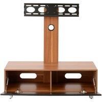 TNW Munich TV Stand with Bracket for up to 50 inch TVs - Walnut and Black