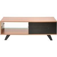 TNW Miami TV Cabinet Stand with Cupboard for up to 50 inch TVs - Walnut and Black