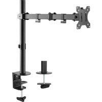 TTAP Monitor Mount for 13-32” Screens - Single Arm Desk Stand Bracket with Clamp - Ergonomic 90° Tilt, 360° Rotation & 180° Swivel Arm - VESA Dimensions: 75x75-100x100 (Single Arm)