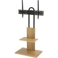 TTAP FS2 TV Stand with Height Adjustable Swivel Bracket for up to 65" TVs - Oak