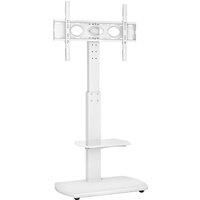 TTAP FS1-WHT TV Stand with Height Adjustable Swivel Bracket for up to 55 inch TVs - White