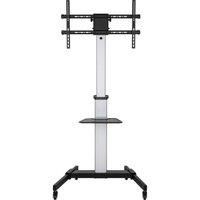 TTAP CART-02 848 mm TV Stand with Bracket - Silver, Silver/Grey