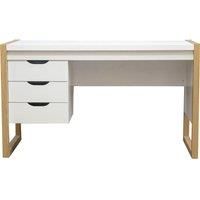 TTAP Alcarno Home Office Desk - Brown & White