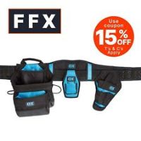 OX Tools OX-P267401 Pro Dynamic Nylon Tool Belt with Attachments Builders DIY