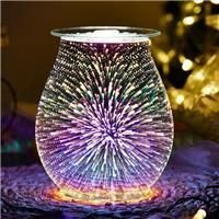Wax Melt Burners Light in 3D Starburst Design (spare bulb included + Warranty) - Plug in Electric Wax Burner for Wax Melts, Oil Burner & Oil Diffuser