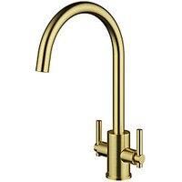 Clearwater Rococo Monobloc Mixer Tap Brusheed Brass PVD (591FJ)