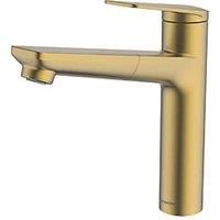 Clearwater Levant LEV20BB Single Lever Tap with Pull-Out Brushed Brass PVD (788FJ)