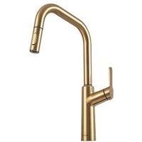 Clearwater Santor SAN20CP Single Lever Tap with Twin Spray Pull-Out Brushed Brass PVD (802FJ)