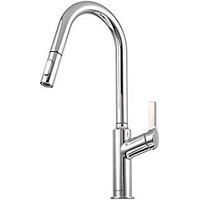 Clearwater Karuma KAR20CP Single Lever Tap with Twin Spray Pull-Out Chrome (141FJ)