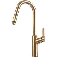 Clearwater Karuma KAR20BB Single Lever Tap with Twin Spray Pull-Out Brushed Brass PVD (739FJ)
