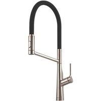 Clearwater Alasia Pull-Off Twin Spray Head Tap Brushed Nickel PVD (537FJ)