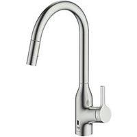 Clearwater Amelio AML10BN Battery-Powered Sensor Tap with Twin Spray Pull-Out Brushed Nickel PVD (702KH)