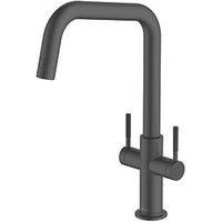 Clearwater Topaz U-Spout Monobloc Mixer Tap Matt Black (216FJ)