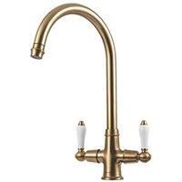 Clearwater Elegance Dual-Lever Monobloc Tap Brushed Bronze PVD (720FJ)