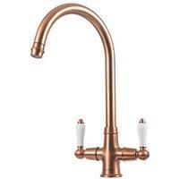 Clearwater Elegance Dual-Lever Monobloc Tap Brushed Copper PVD (222FJ)