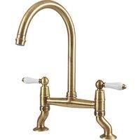 Clearwater Elegance Dual-Lever Mixer Tap Brushed Brass PVD (811FJ)
