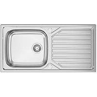 Clearwater OKIO 1 Bowl Stainless Steel Kitchen Sink & Drainer 1000 x 500mm (417FJ)