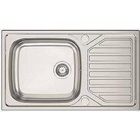 Clearwater OKIO 1 Bowl Stainless Steel Kitchen Sink & Drainer 860 x 500mm (202FJ)