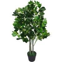 Leaf Artificial Ficus Tree/Plant, Dark Green, 95cm