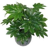 Leaf Design UK Realistic Artificial Foliage Plant with Pot, Aralia, 60cm