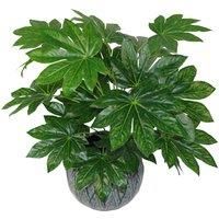 Leaf Design UK Realistic Artificial Foliage Plant with Pot, Aralia, 60cm