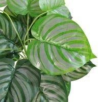 Leaf Design UK Realistic Artificial Foliage Plant with Pot, Stripe, 60cm