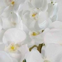 Artificial Deluxe Bush Orchid White 85cm Bush Orchid Lots of Flowers