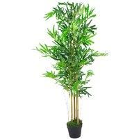 Leaf Design UK Artificial Bamboo Plants/Trees, Wood, Natural Brown, 120cm