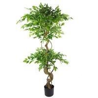 Leaf LEAF-7369 150cm Trunk Artificial Japanese Fruticosa Style Tree, Twisted Large Ficus, (5ft)