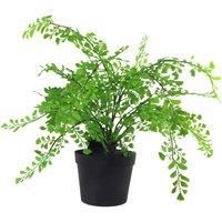 Leaf Artificial Plant with Pot, Maidenhair Fern, 35cm
