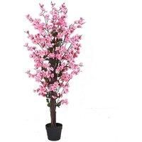 Leaf Design UK Realistic Artificial Flower Plant Tree, Twist Pink, 120cm