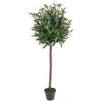 Realistic Artificial Olive Tree Real Wood Trunk 120cm Leaf Design UK