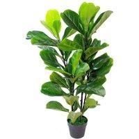 Artificial Fiddle Fig Plants Foliage Trees Realistic Home Office